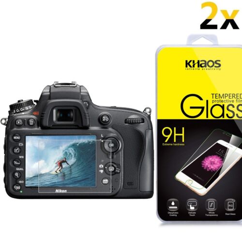[2-pack] Khaos Glass Screen Protector For Nikon D810 / D7100 / Df / D750 / D7200