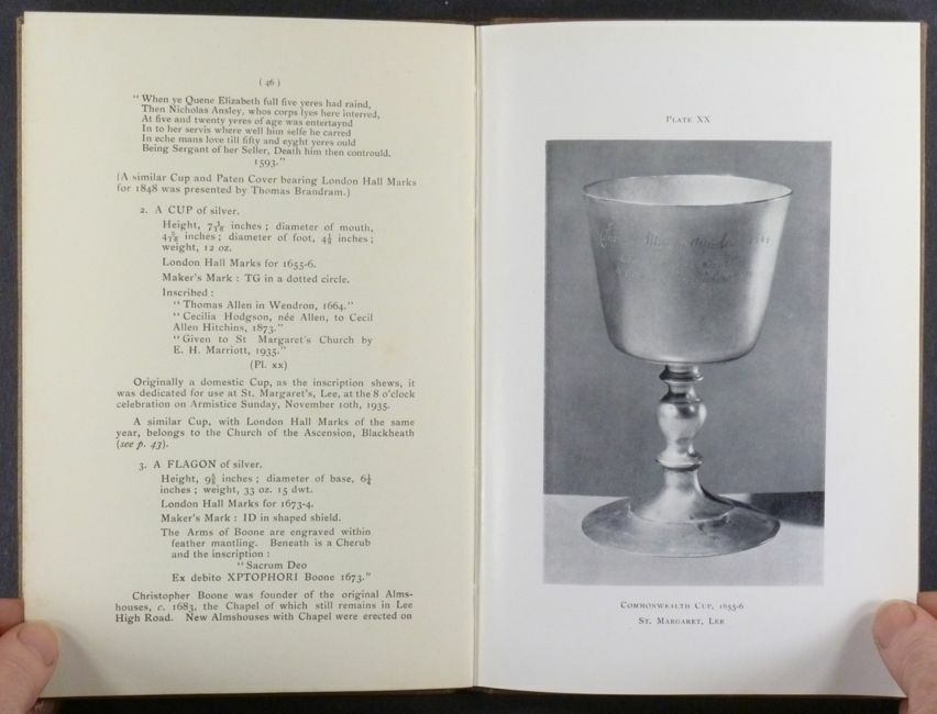 Antique English Church Silver In The Hundred Of Blackheath Kent 1939 Catalog